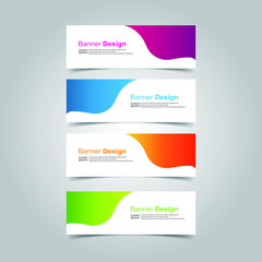 Naklejka premium Vector abstract design banner web template