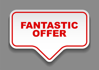 red vector banner fantastic offer