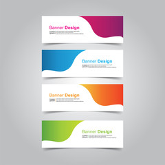 Vector abstract design banner web template