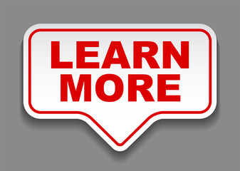 red vector banner learn more