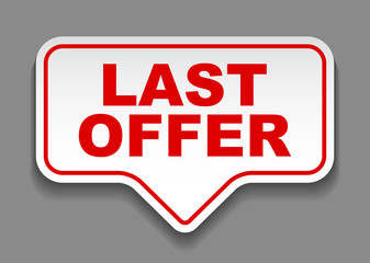 red vector banner last offer