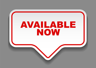 red vector banner available now