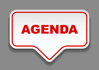 red vector banner agenda