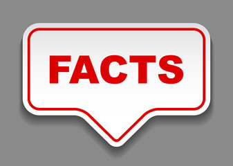 red vector banner facts