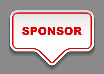 red vector banner sponsor