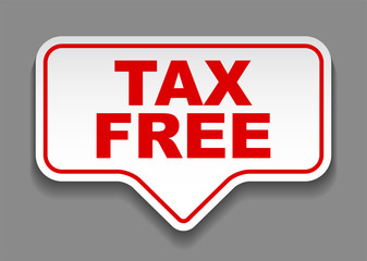 red vector banner tax free