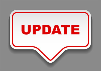 red vector banner update