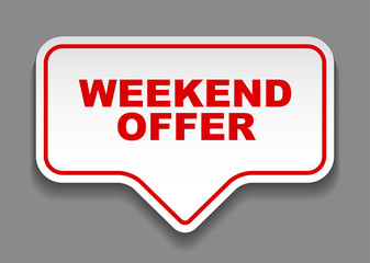 red vector banner weekend offer