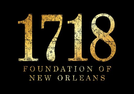 Year 1718 Foundation of New Orleans (Ancient Gold)