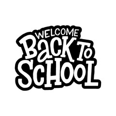 Back to school vector hand drawn lettering inscription.