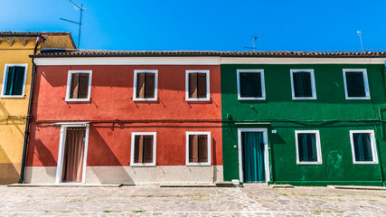 Colored houses of Burano island