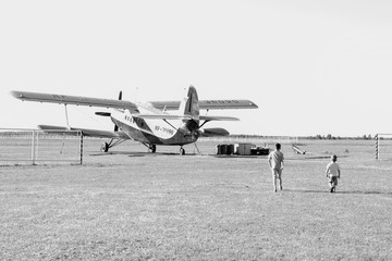 airplane on runway