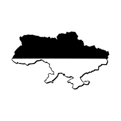Fototapeta premium vector map of Ukraine with navigation pins.