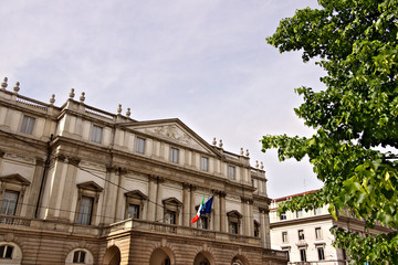  Teatro alla Scala in Milan. Main facade.