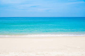 The clean and beautiful white beach of southern Thailand