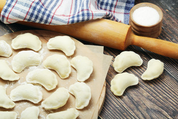 The process of cooking traditional vareniki