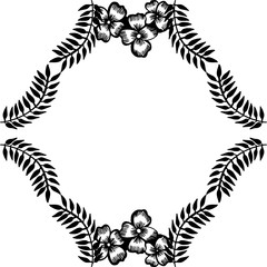 Vector illustration various design flower frame with backdrop on a white