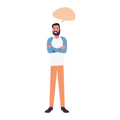 man character male talk bubble