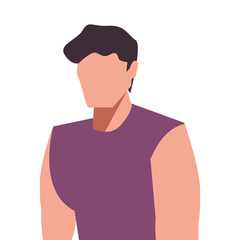 man character portrait cartoon design
