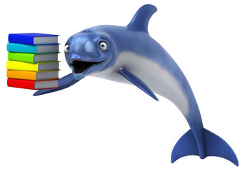 Fun dolphin - 3D Illustration