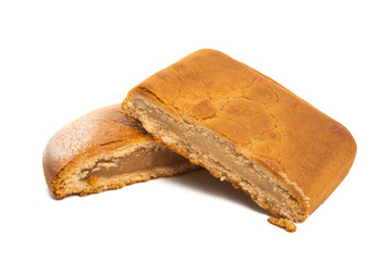 swiss nut cake isolated