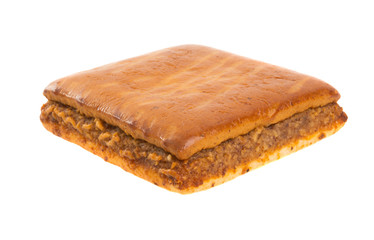 swiss nut cake isolated