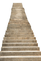 stone staircase isolated on white background