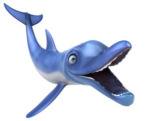 Fun Dolphin - 3D Illustration © Julien Tromeur