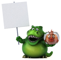 Fun trex - 3D Illustration © Julien Tromeur