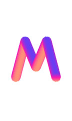  fur alphabet capital letter. letter alphabet character M font - vector illustration