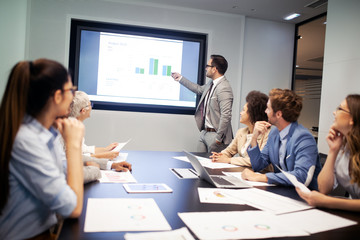 Business people conference and meeting in modern office