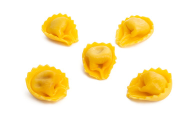Italian fettuccine ravioli isolated