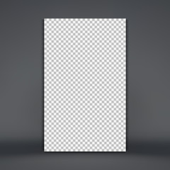Photo frame mockup. Chess board background. Blank space for your design. Vector illustration.