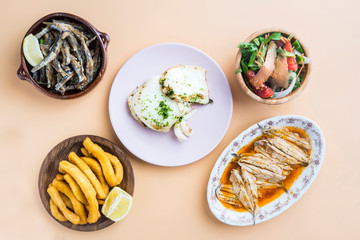 variety of fish typical spanish