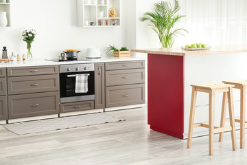 Stylish interior of modern kitchen