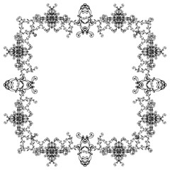 Vector illustration pattern art with blossom flower frame