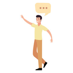 man character male talk bubble