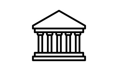 Courthouse icon vector image 