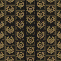 Damask seamless pattern. Background with flower pattern, texture, wallpaper for your design, vector image