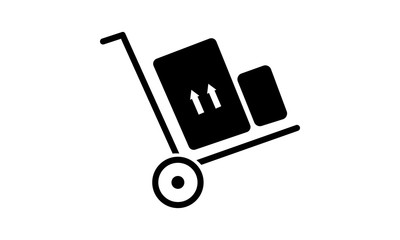 Hand truck icon vector image 
