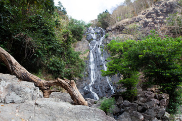 waterfall in mountains