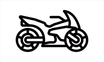  sport bike icon vector, illustration logo template in trendy style. Can be used for many purposes.