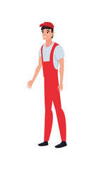 delivery man character icon vector ilustrate