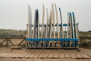 Surf boards on the beach