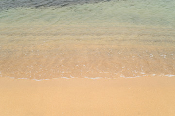 Fototapeta na wymiar Emerald island perfect sandy beach