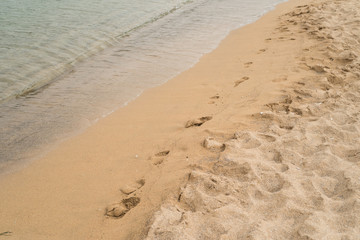 Perfect sand on Mediterranean beach
