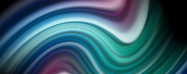 Fototapeta premium Flowing liquid colors - modern colorful flow poster. Wave liquid shapes. Art design for your design project