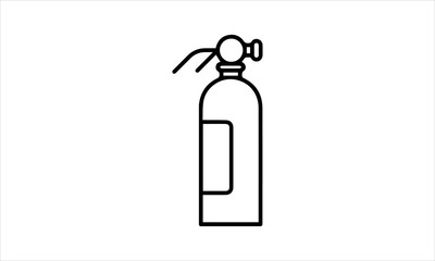 Fire extinguisher line icon for fire safety
