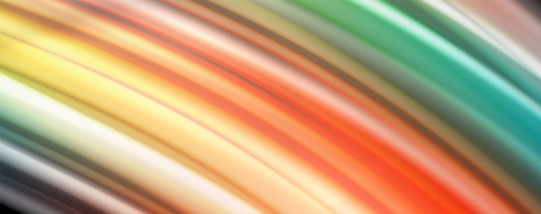 Flowing liquid colors - modern colorful flow poster. Wave liquid shapes. Art design for your design project