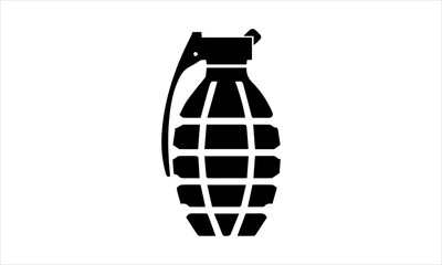 Grenade icon for military and explosive concepts